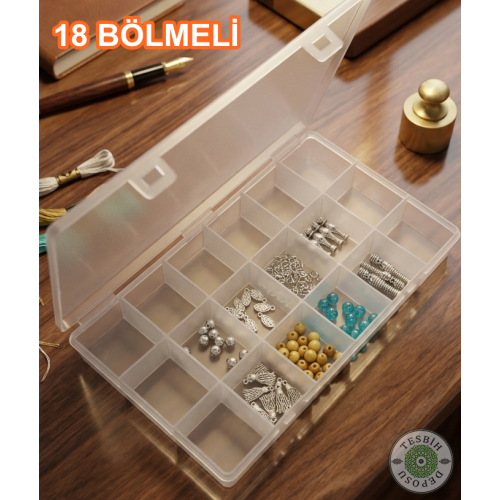 18 Bölmeli Plastik Malzeme Kutusu