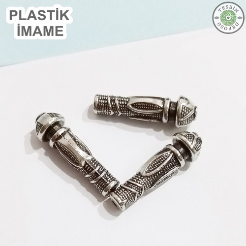 Krom Kaplama Plastik Tesbih İmamesi 2,8 cm. 1 adet